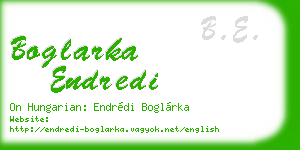 boglarka endredi business card