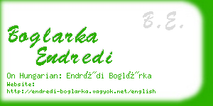 boglarka endredi business card